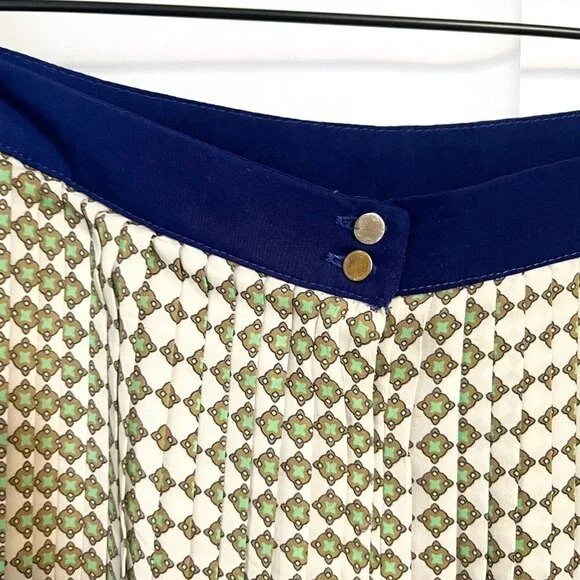 Zara Basic Women's Skirt Pleated Size M Mini Retro Mixed Print - Picture 3 of 7